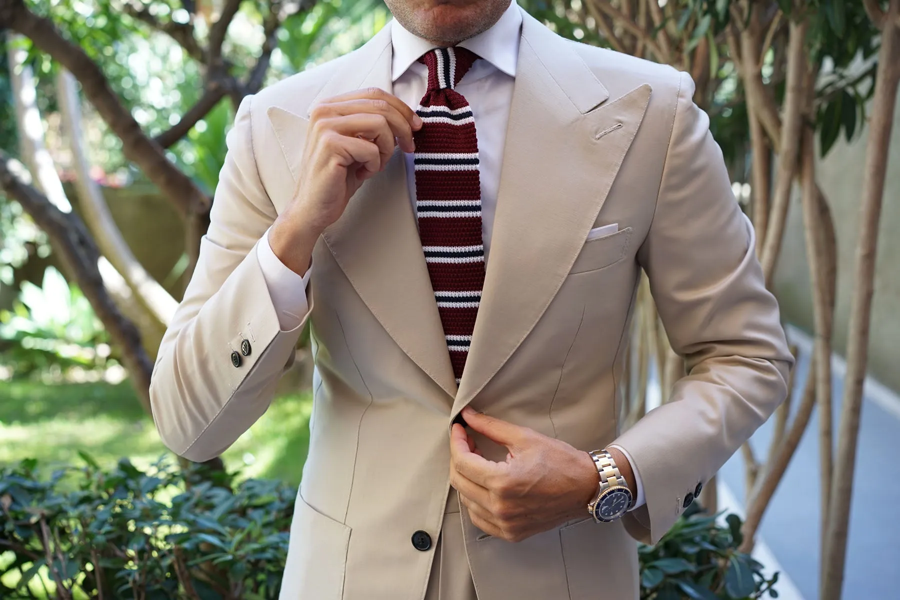 Ace Burgundy Knitted Tie