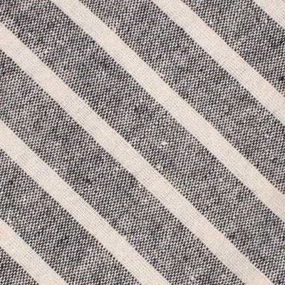 Adana Black Chalk Stripe Linen Tie