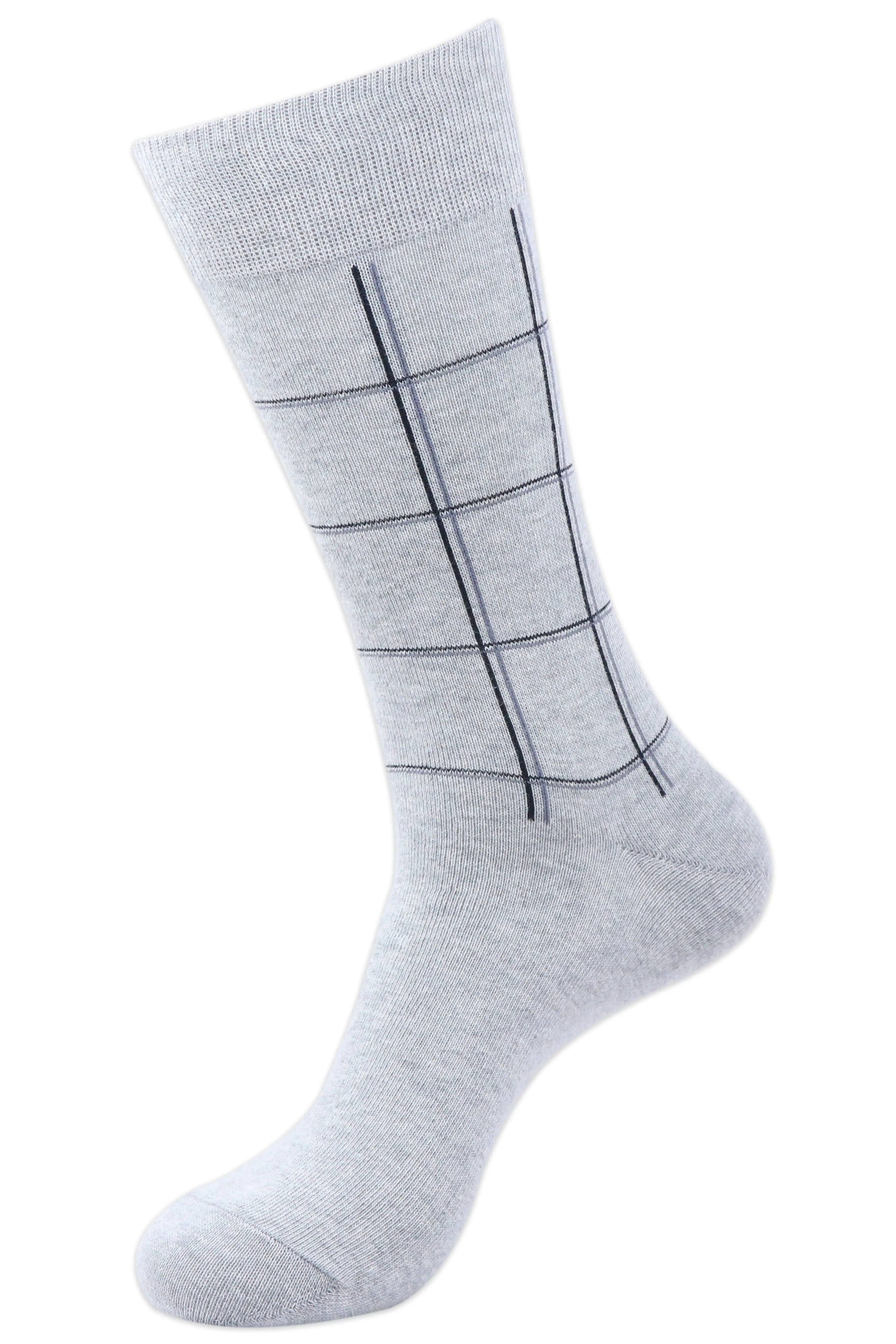 Balenzia Men's Checks Calf Length/Crew Length Cotton Socks - (Multicolored)(Pack of 5/1U)