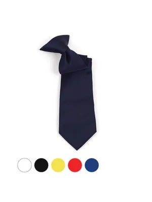 Boy's Solid Color Pre-tied Clip On Neck Tie