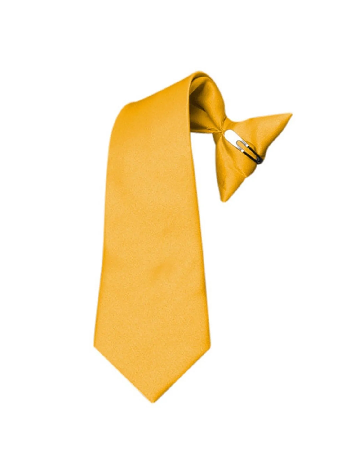 Boy's Solid Color Pre-tied Clip On Neck Tie