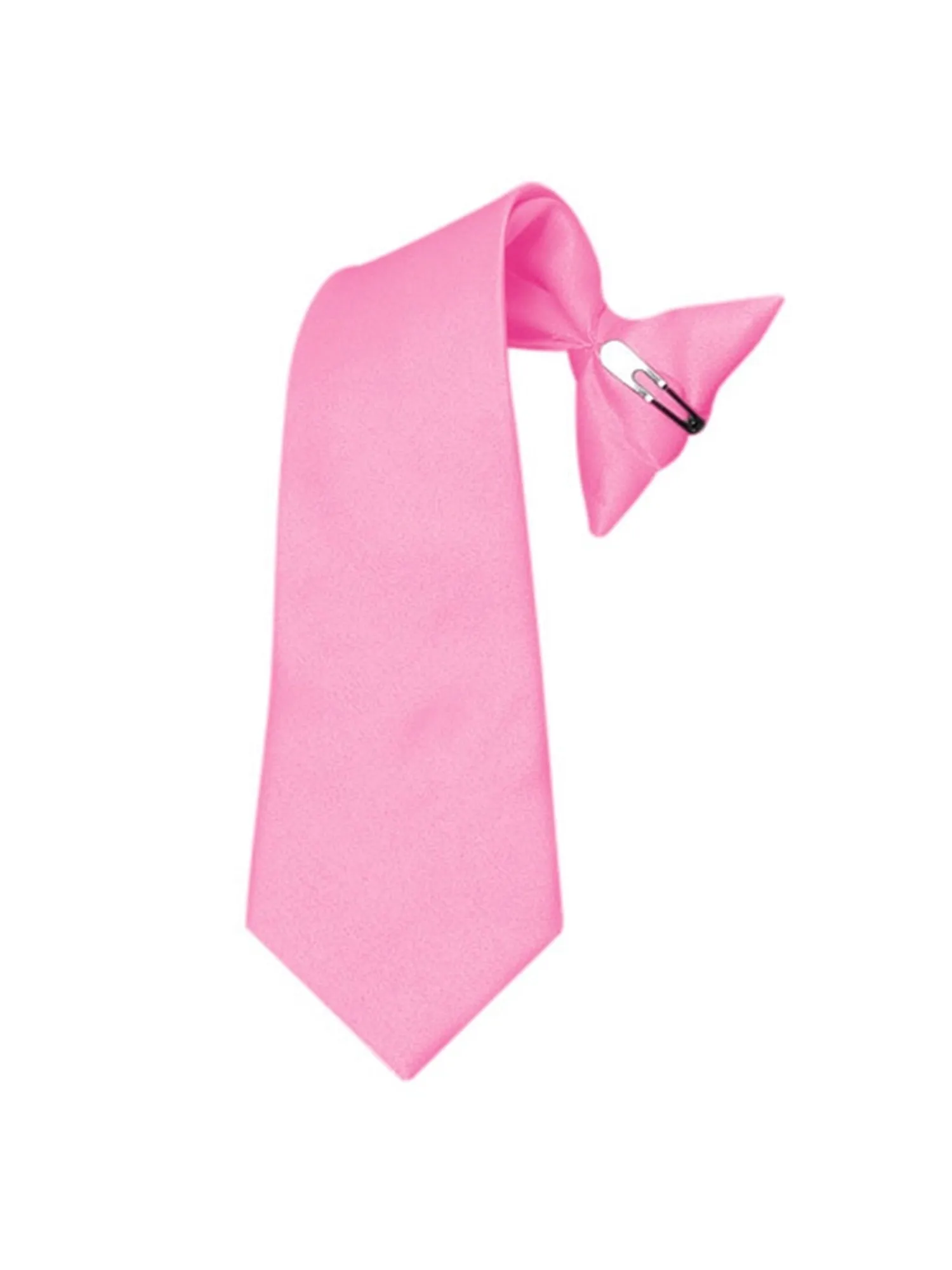 Boy's Solid Color Pre-tied Clip On Neck Tie