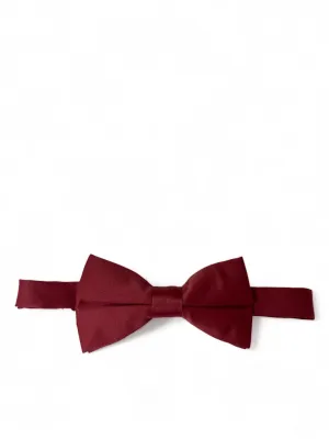 Classic Solid Burgundy Bow Tie