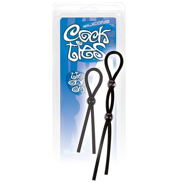 Cock Ties (Black)  Lasso/Bolo