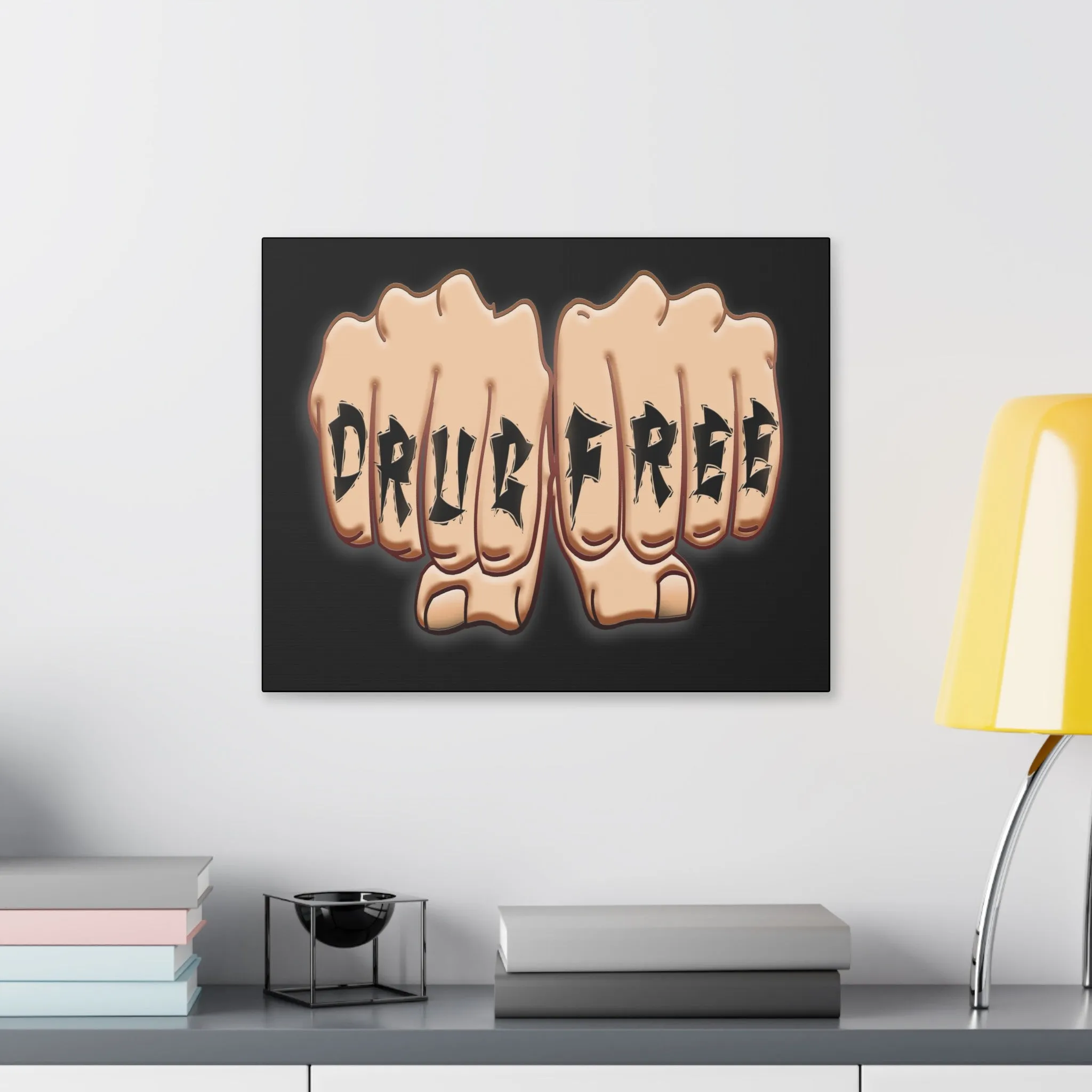 Drug Free Fist Polyester Canvas