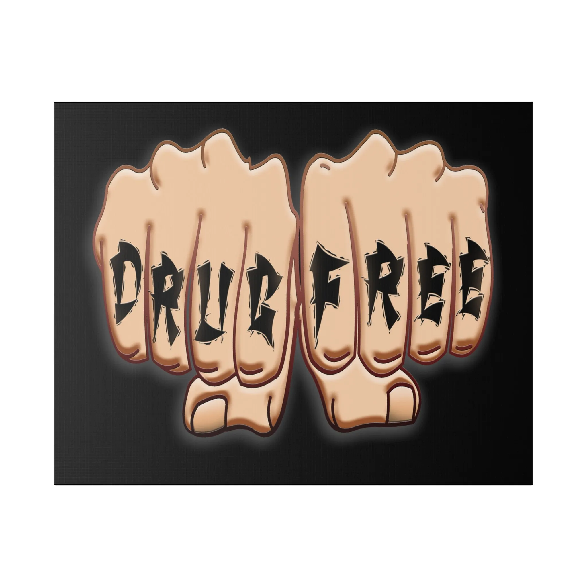 Drug Free Fist Polyester Canvas