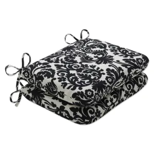 Essence Black/Beige Rounded Corners Seat Cushion (Set Of 2)