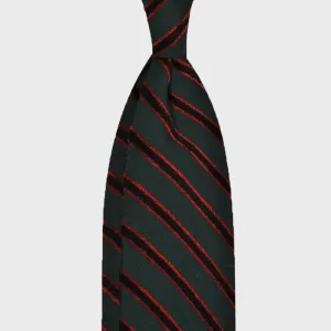 F.Marino Handmade Tie 3-Fold Holland&Sherry Wool Regimental Velvet