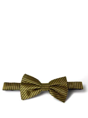 Gold and Brown Silk Bow Tie