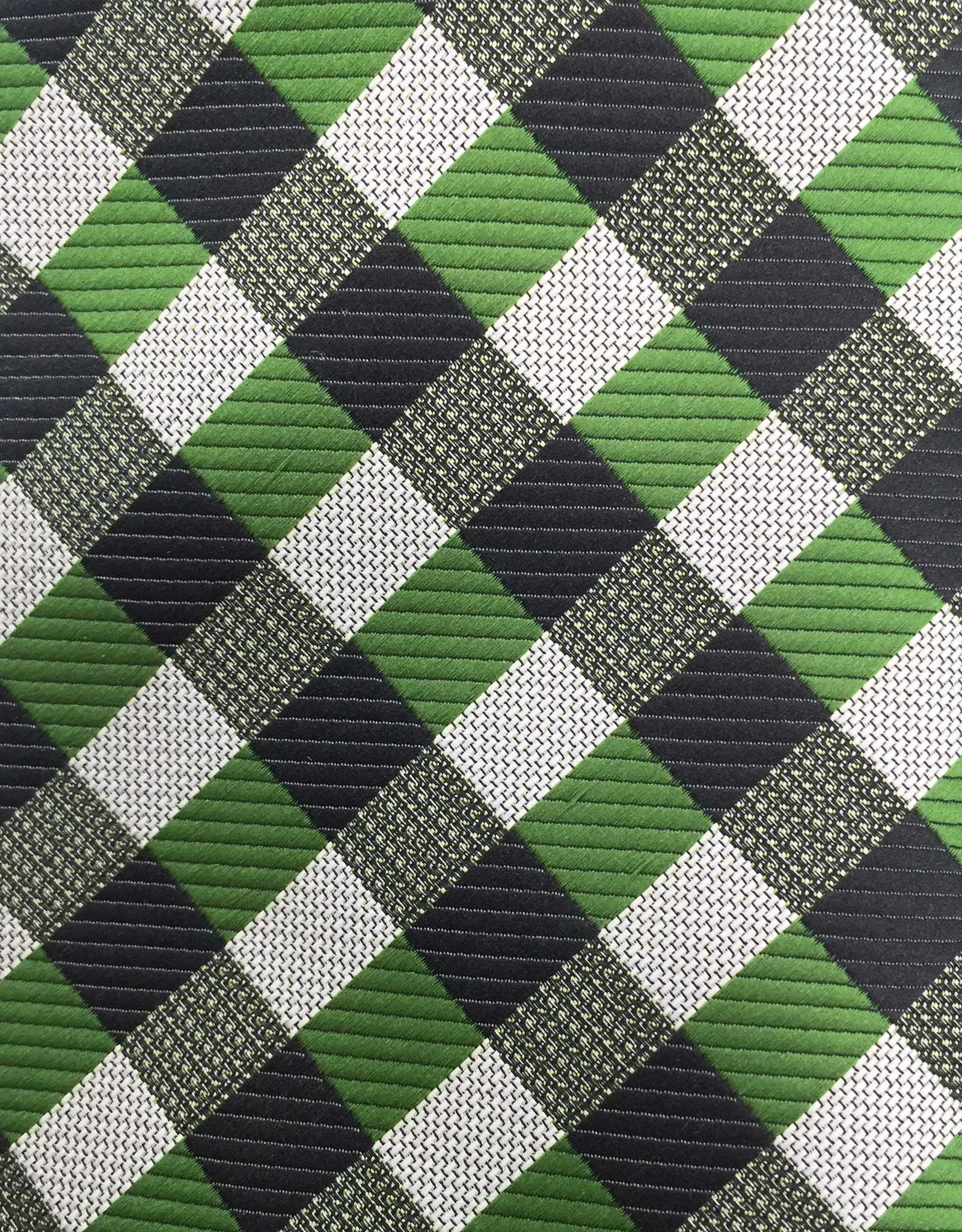 Green & Black Check Necktie