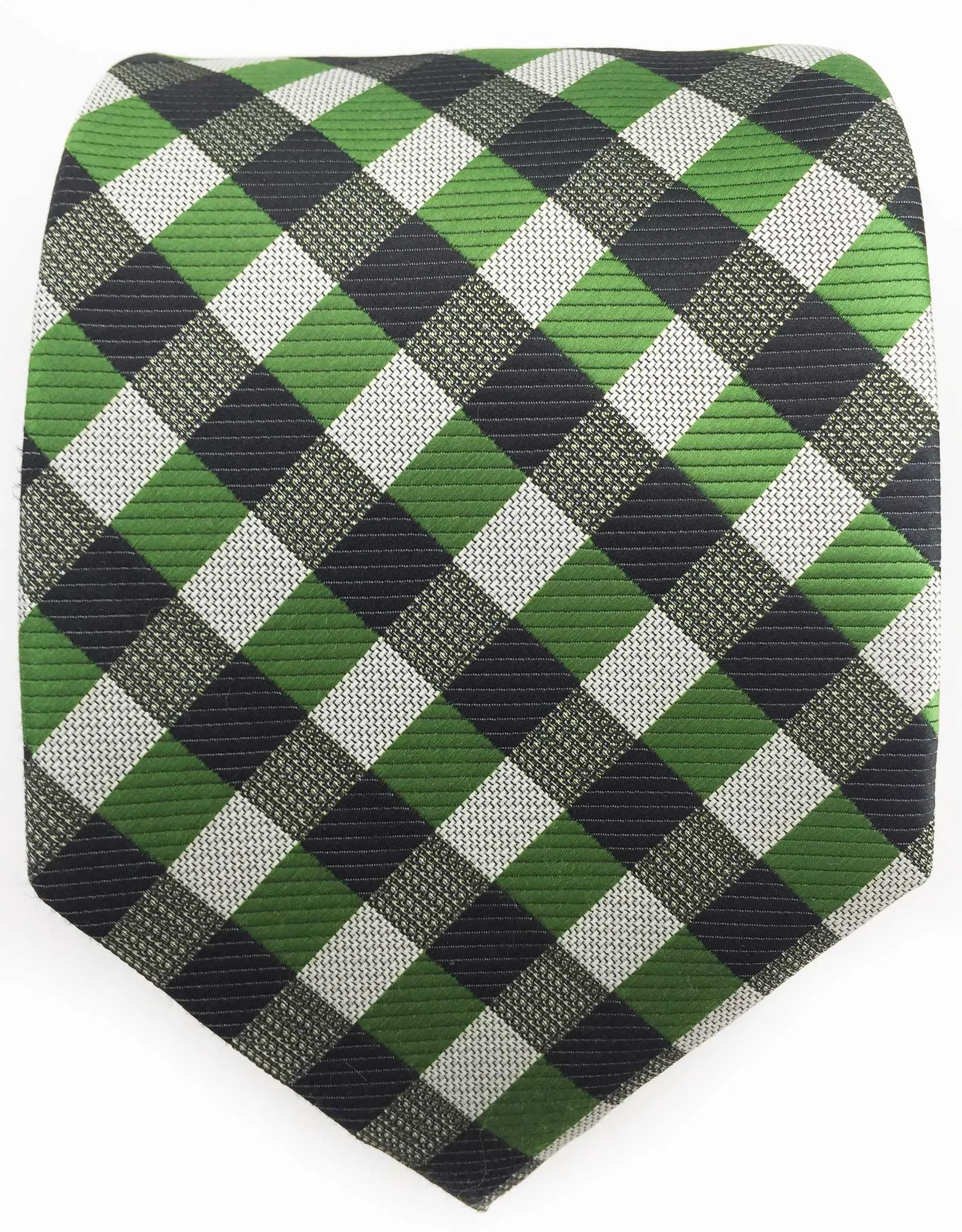 Green & Black Check Necktie