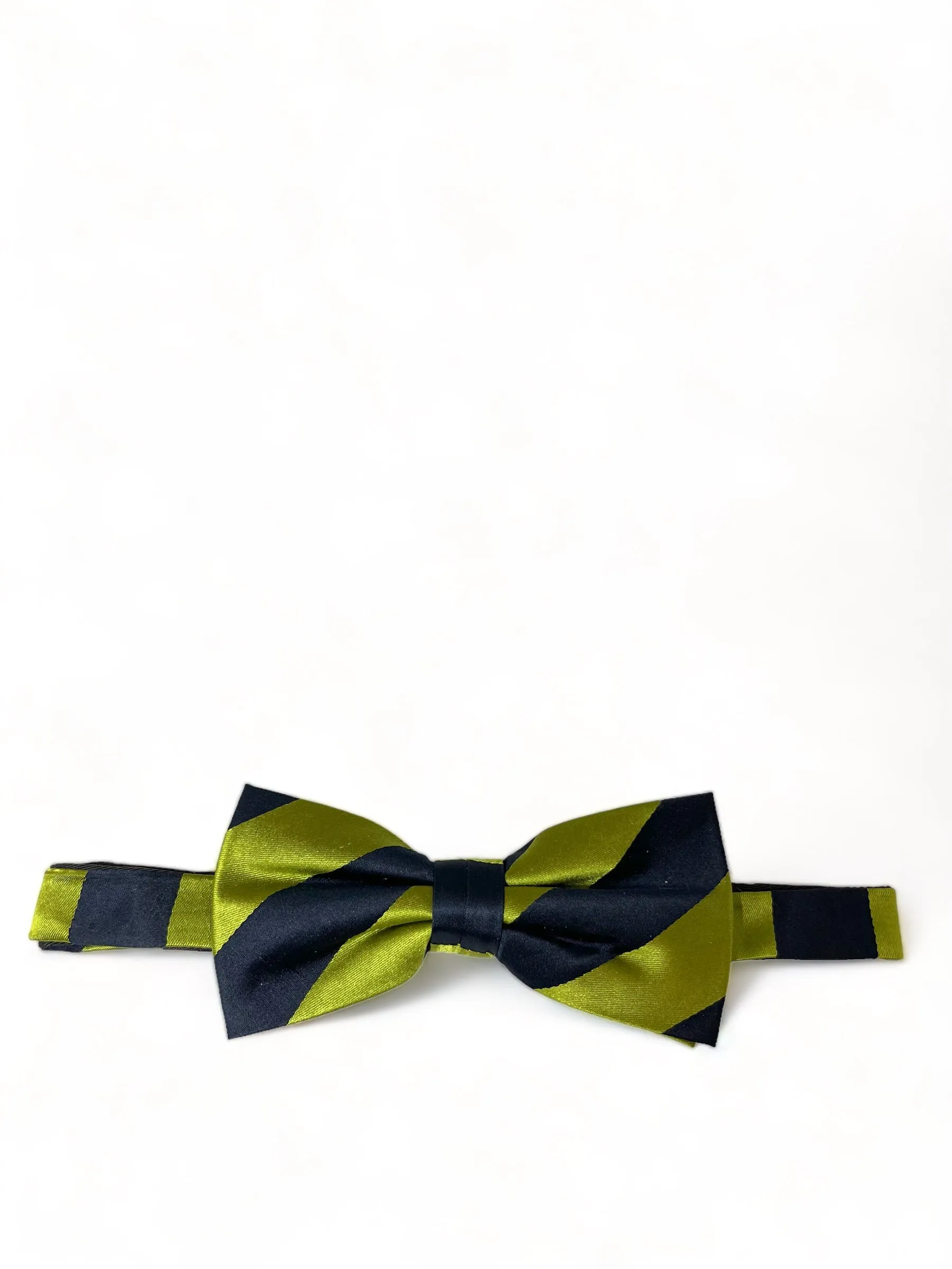 Green and Navy Silk Bow Tie