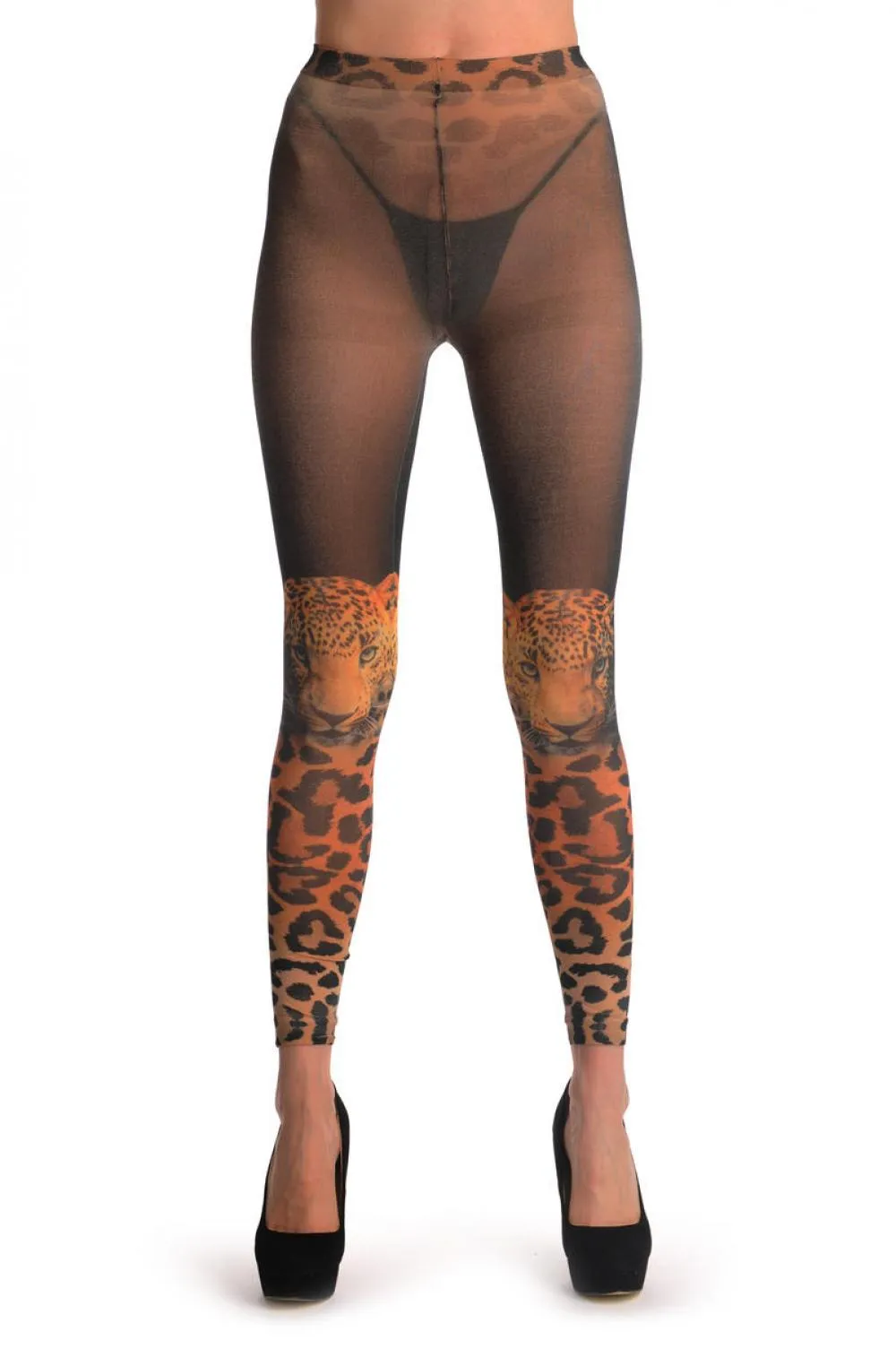 Leopard Over The Knee Footless