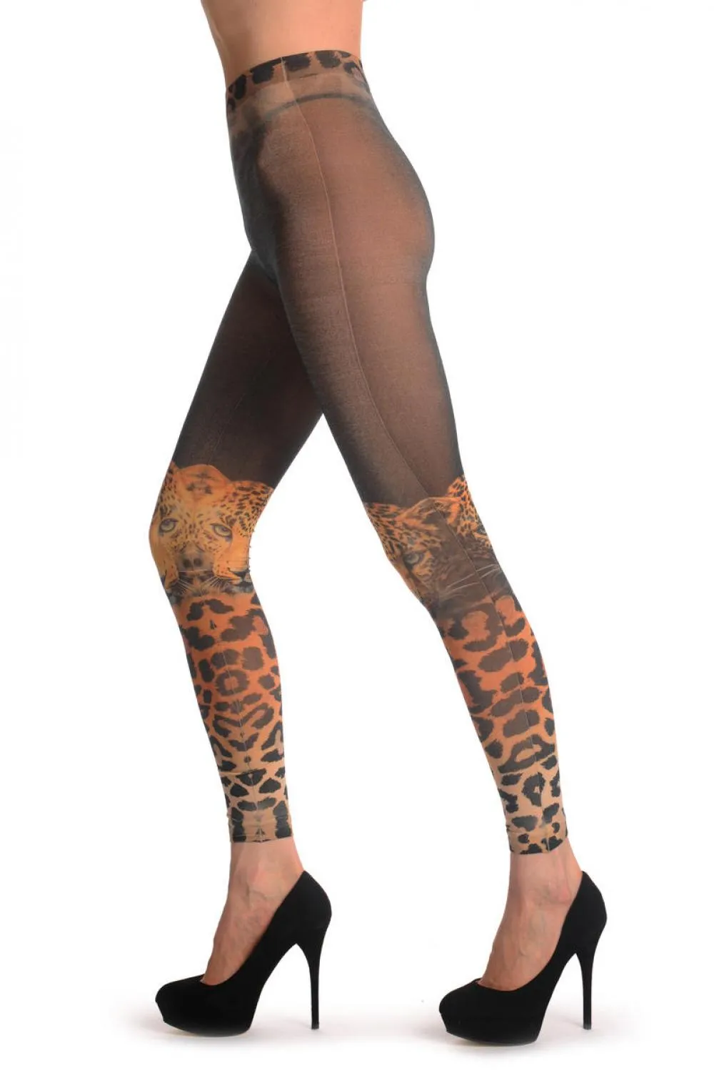 Leopard Over The Knee Footless