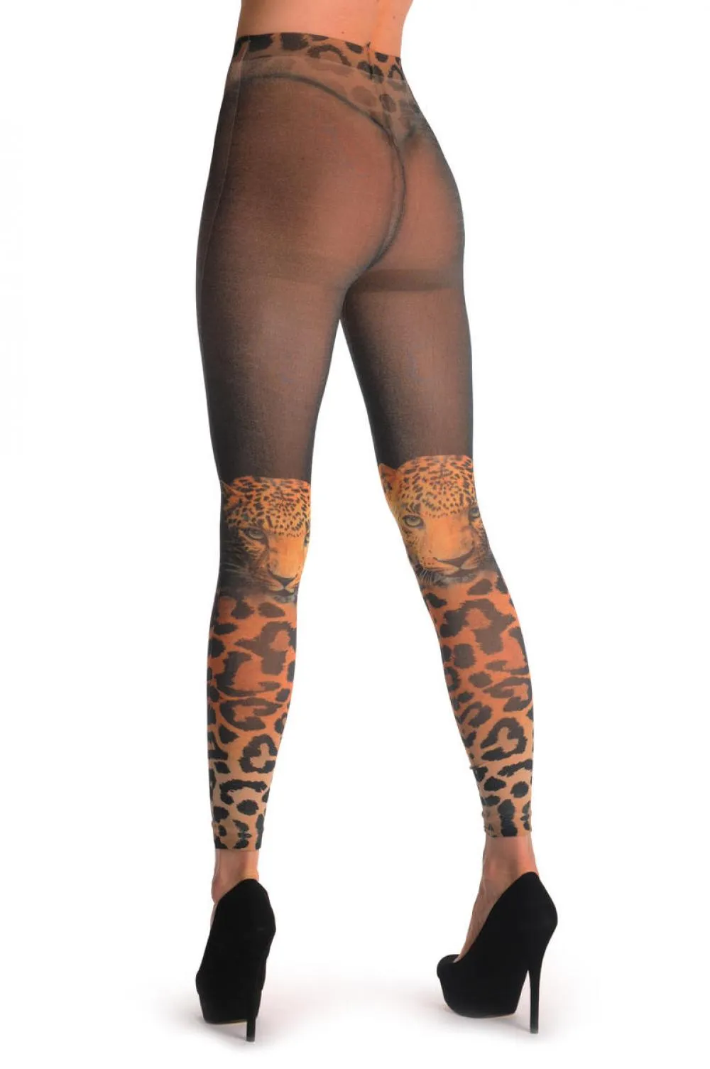 Leopard Over The Knee Footless