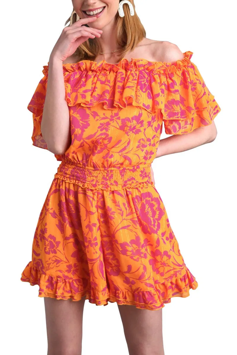 Marigold Metalic Romper