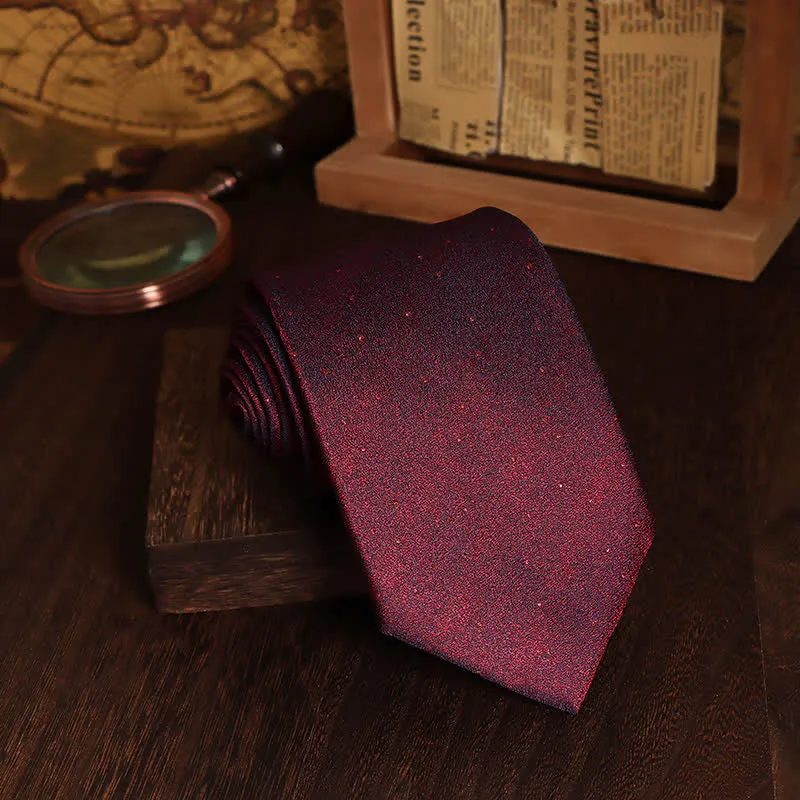 Men's Burgundy Little Dots Necktie