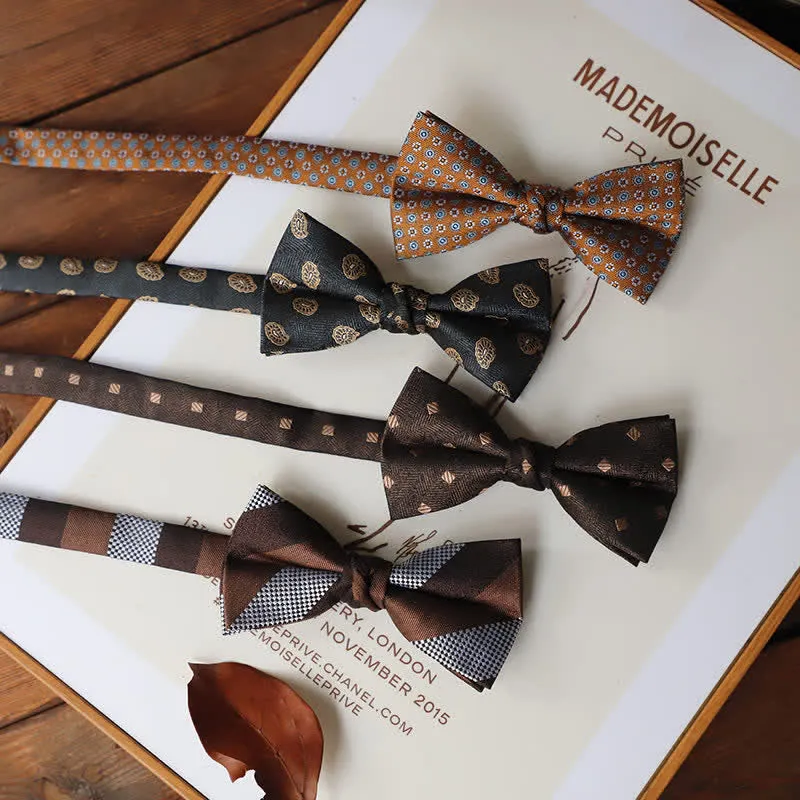 Men's Delicate Vintage Plain Bow Tie