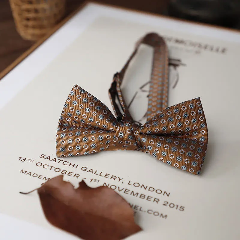 Men's Delicate Vintage Plain Bow Tie