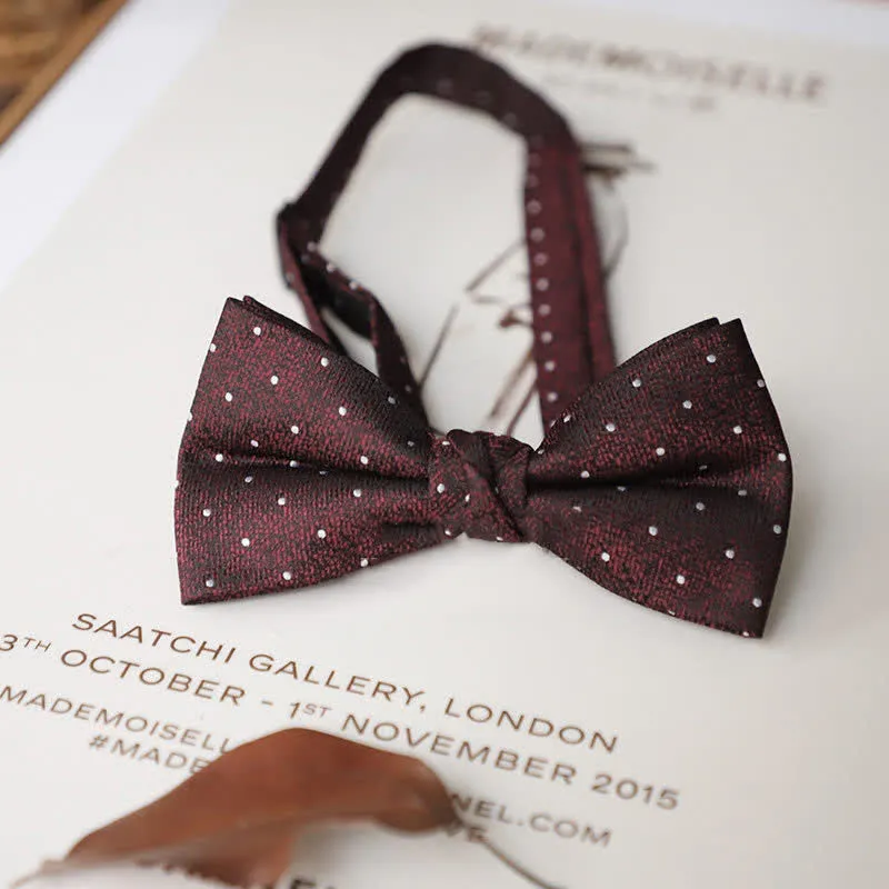 Men's Delicate Vintage Plain Bow Tie