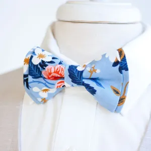 Men's Pre-Tied Bow Tie / Birch Floral In Periwinkle