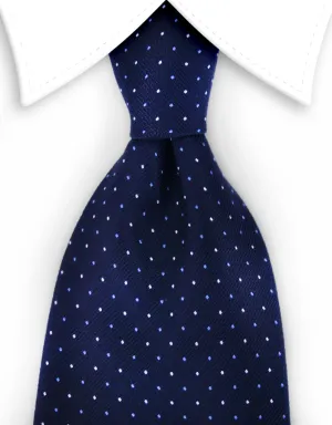 Navy Blue Pin Dots 4" Wide Tie