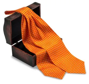 Orange/ White Windsor Dots Ascot - A1697