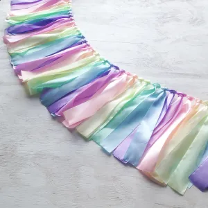 Pastel Rainbow Ribbon Garland