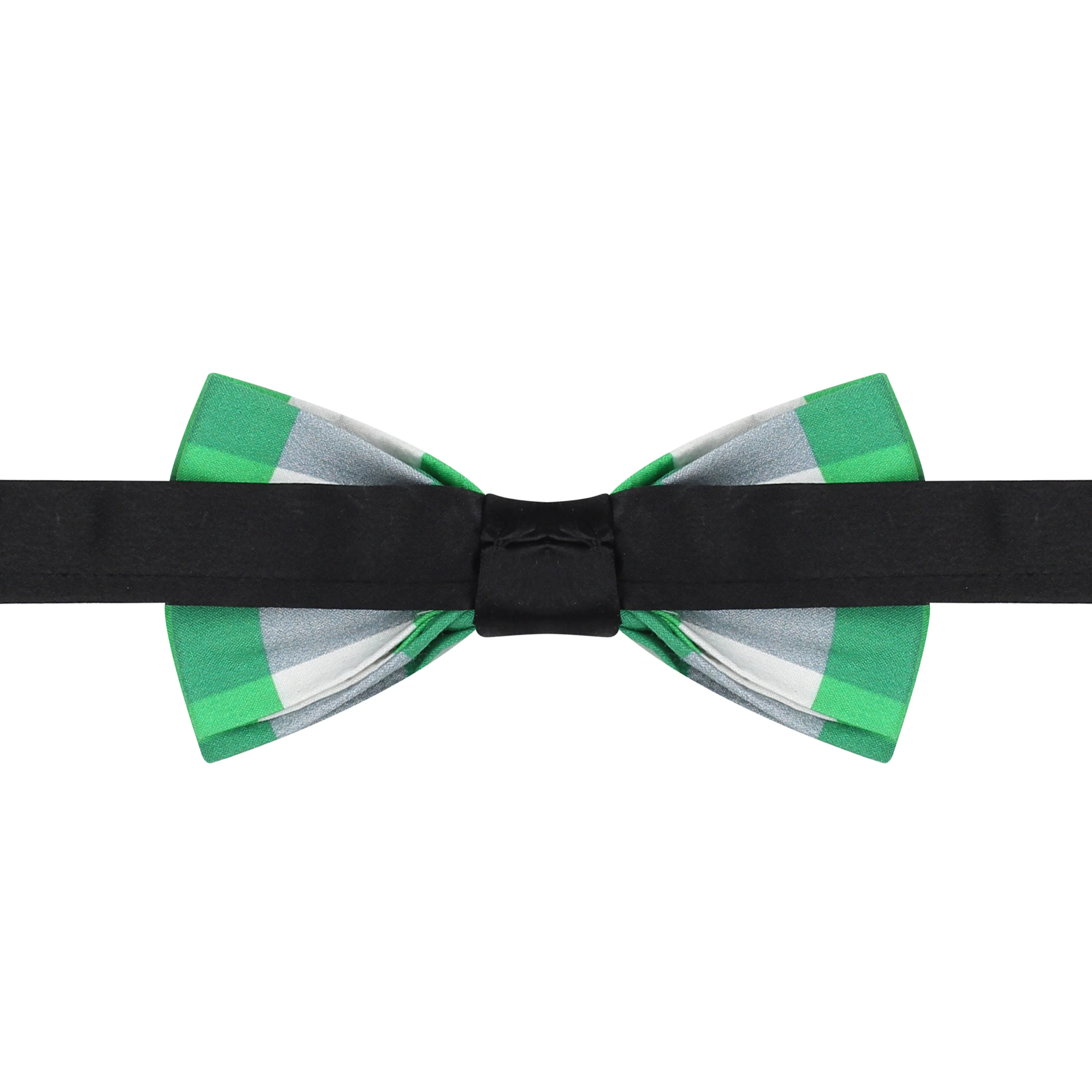 Peluche Sassy Checkered Green Bow Tie For Men