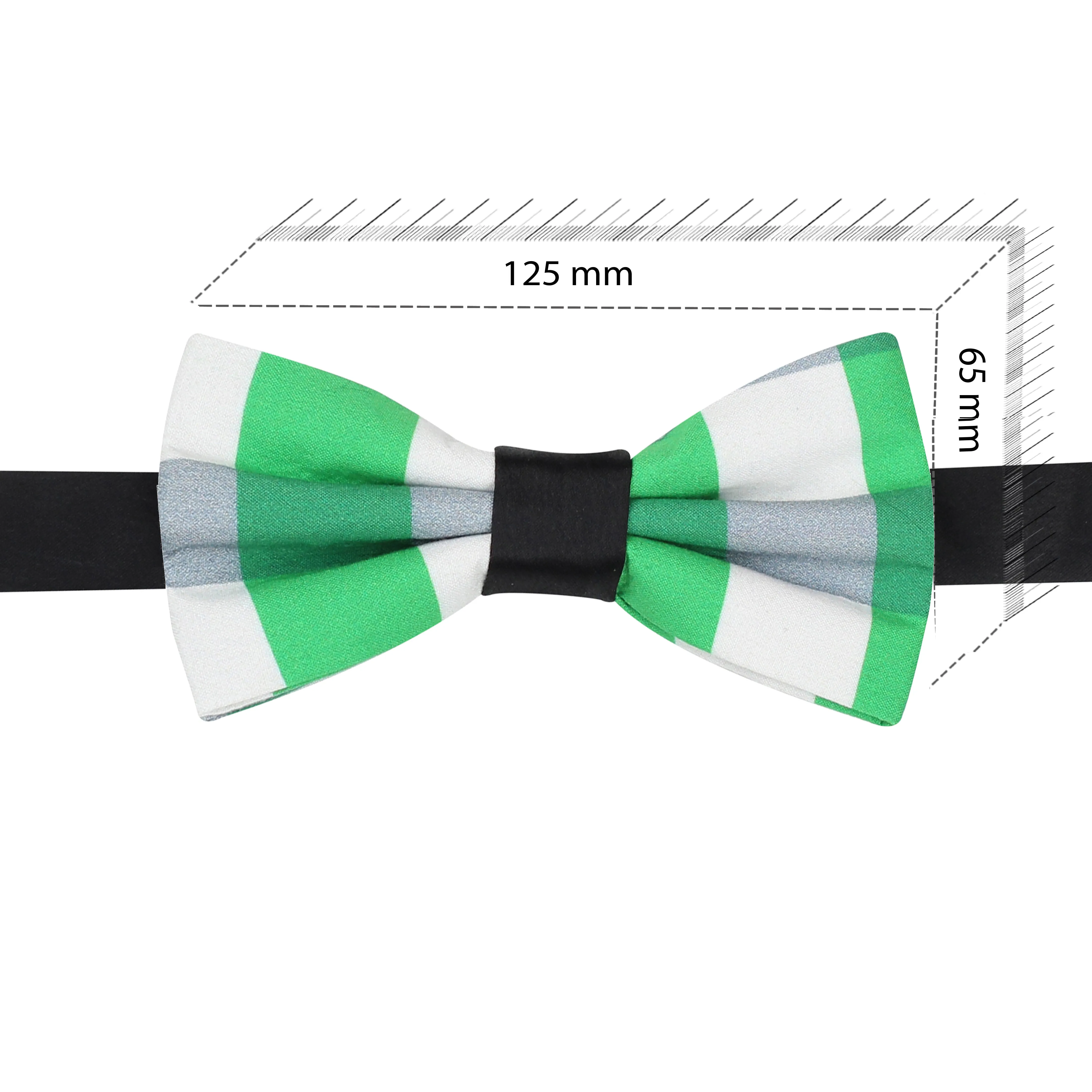 Peluche Sassy Checkered Green Bow Tie For Men