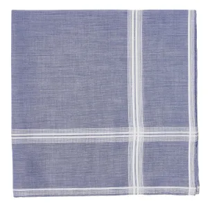 Simonnot Godard Blue Rivoli Cotton Handkerchief