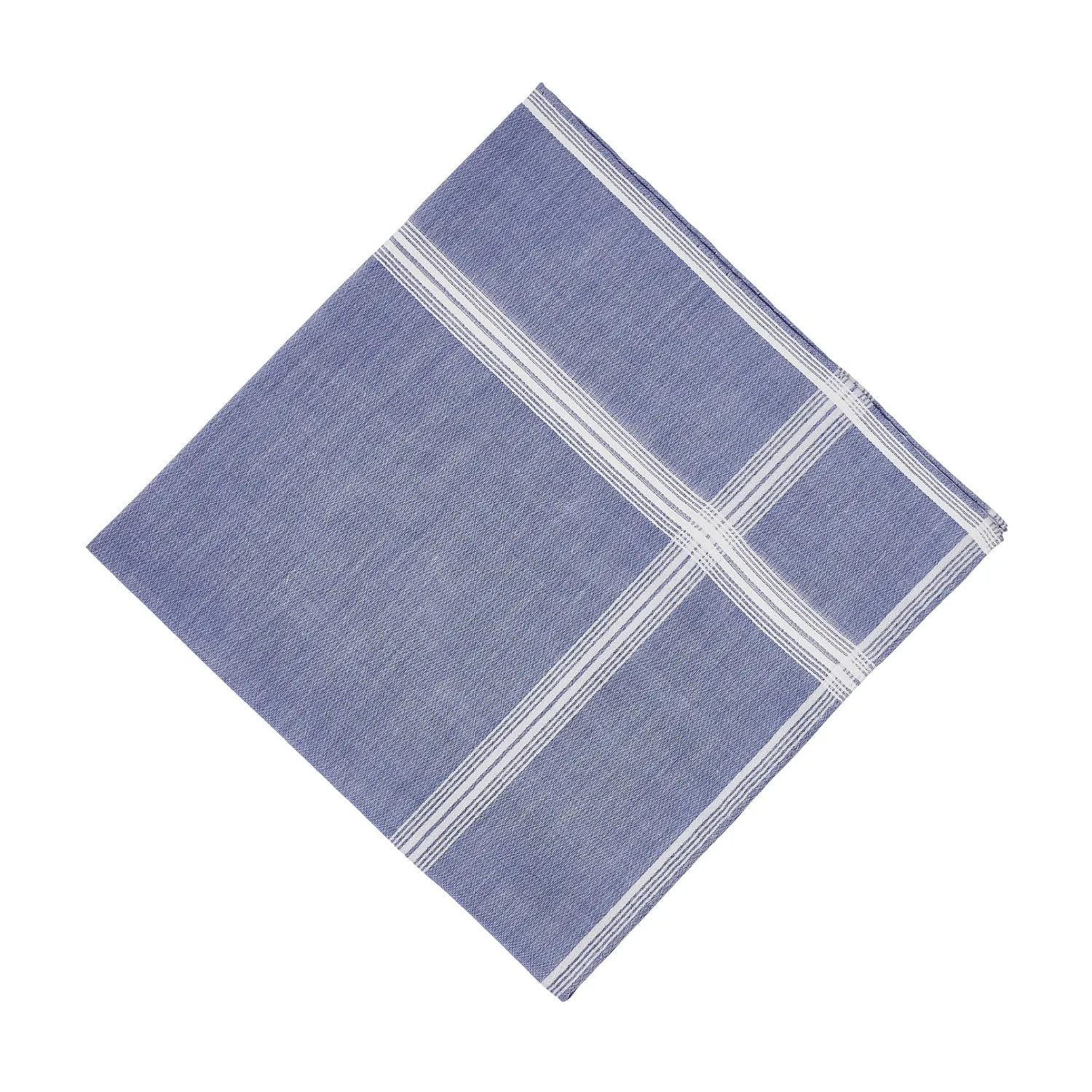 Simonnot Godard Blue Rivoli Cotton Handkerchief