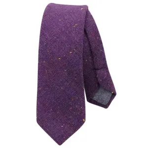 Theo Purple Flecked Mens Tweed Tie