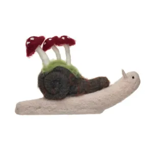 Wool Snail w/ Mushrooms